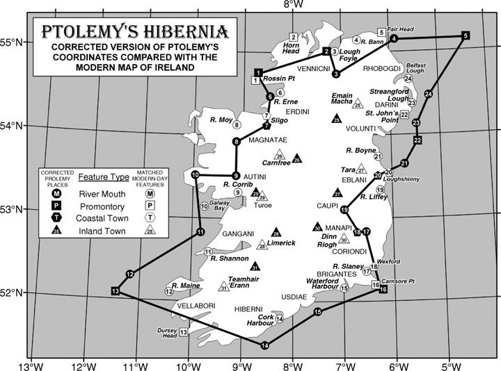 Ptolemy's map of Ireland